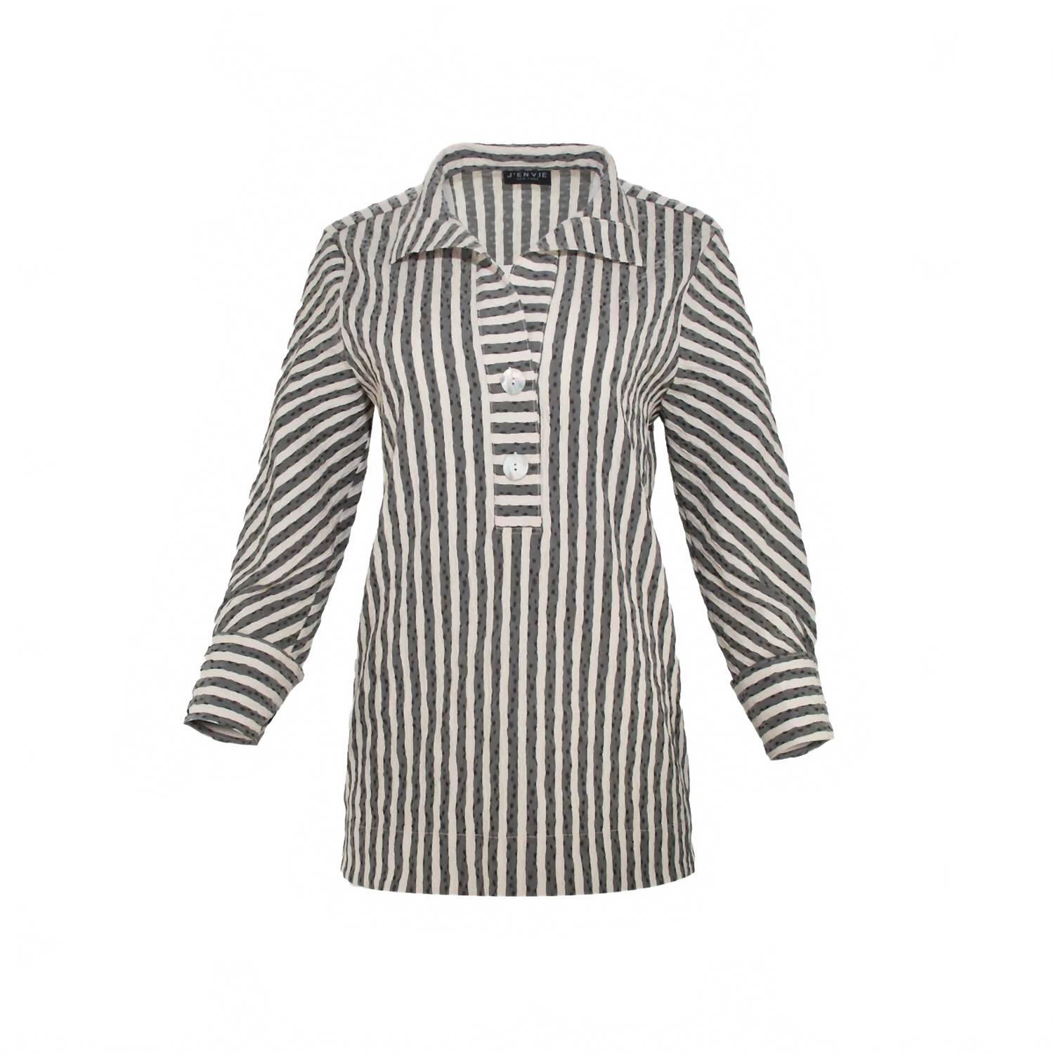 New J'envie/Eli Women's Panama Shirt In Black/Sand